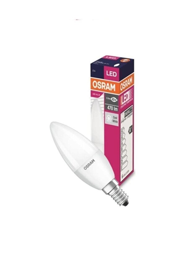 Led Value 4.9w Mum Beyaz Işık E-14 Ampul 470 Lm (5 Adet)