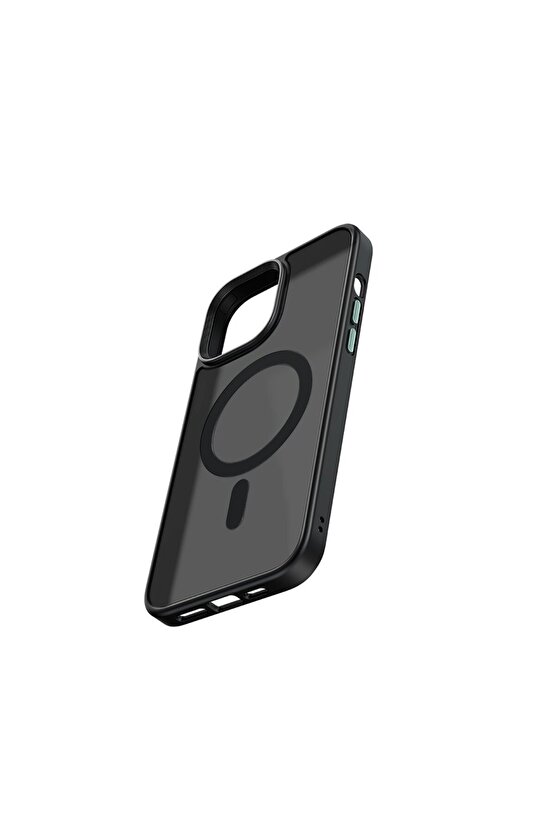 Iphone 14 Pro Uyumlu Mat Siyah Magsafe Kılıf Pc-3102