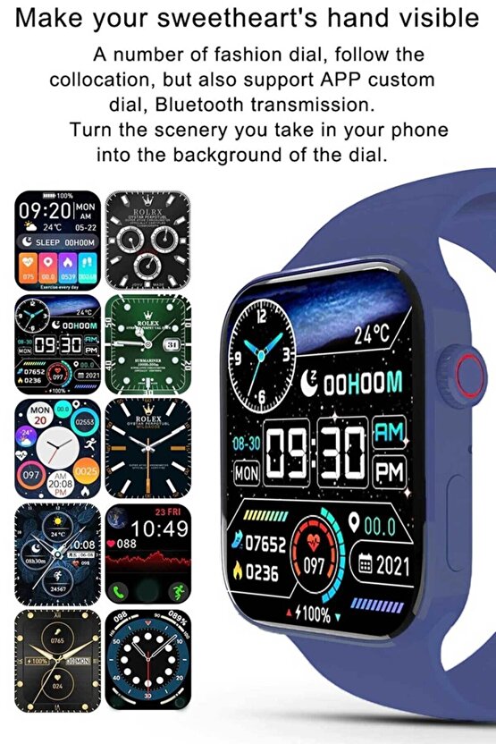 Watch 7 Akıllı Saat Dokunmatik Türkçe Menü Bluetooth Arama Cevaplama Ios Android Uyumlu