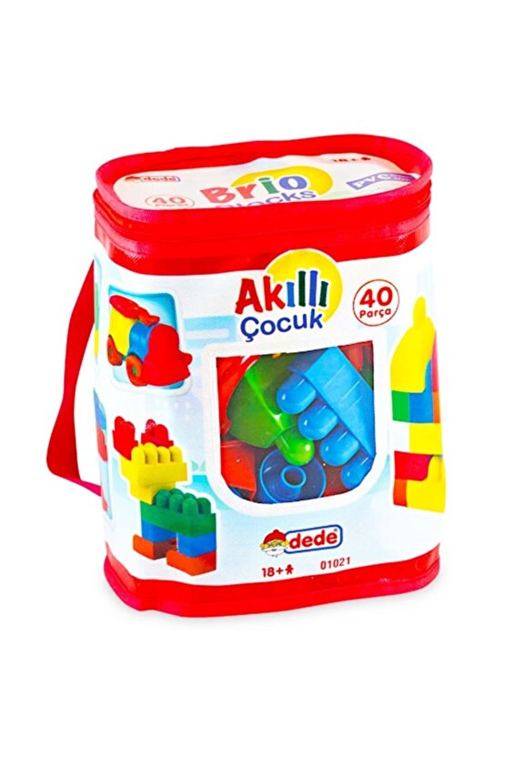 Akıllı Çocuk  Sırt Çantalı 40 Parça Lego Oyuncak 01021