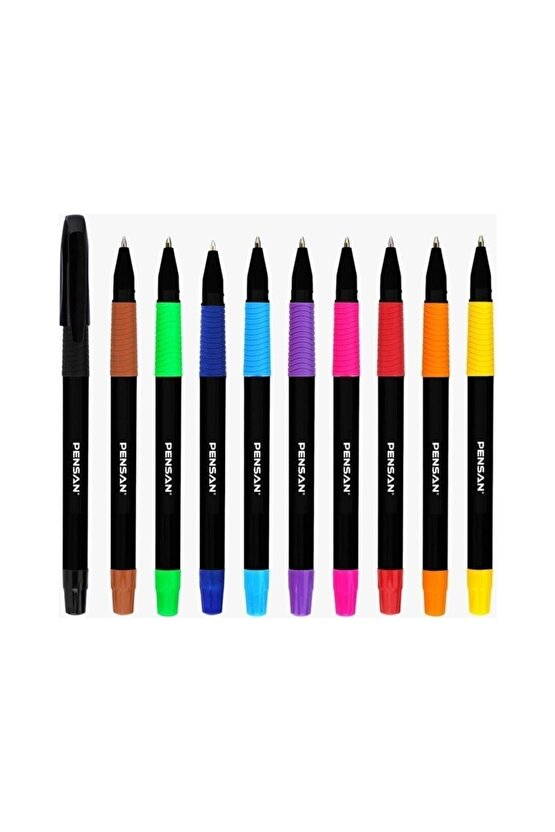 6lı Pastel Fosforlu Kalem + Pensan 10 Renk Tükenmez Kalem Seti