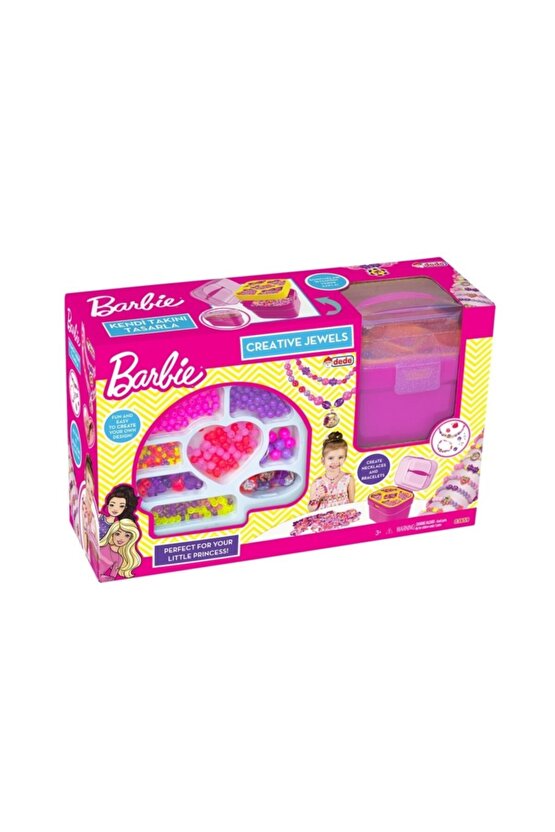 Barbie Sepetli Takı Seti Çocuk Takı Yapma Seti -03659