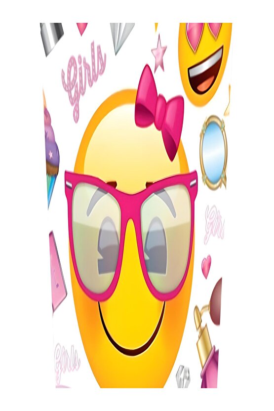 Emoji Tema Peçete 20li Emoji Kız Pembe Doğum Günü Temalı Parti Malzemeleri