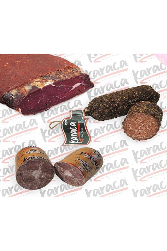 Osmanlı Sucuk 250 gr Çemensiz Sırt Pastırma 250 gr Blok Dana Kavurma 250 gr