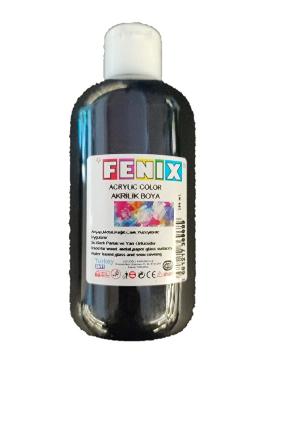 Fenix Siyah Akrilik Boya 250 Ml