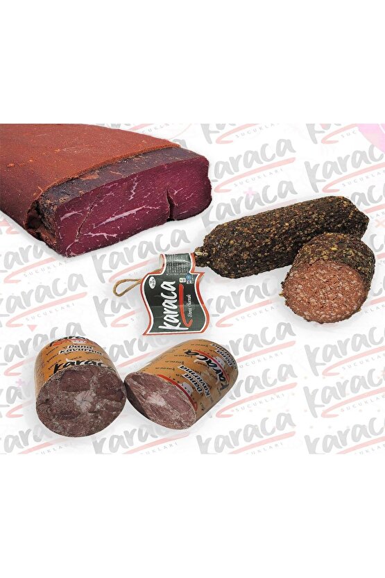 Osmanlı Sucuk 750 gr Yağsız Çemensiz Pastırma 750 gr Blok Dana Kavurma 750 gr