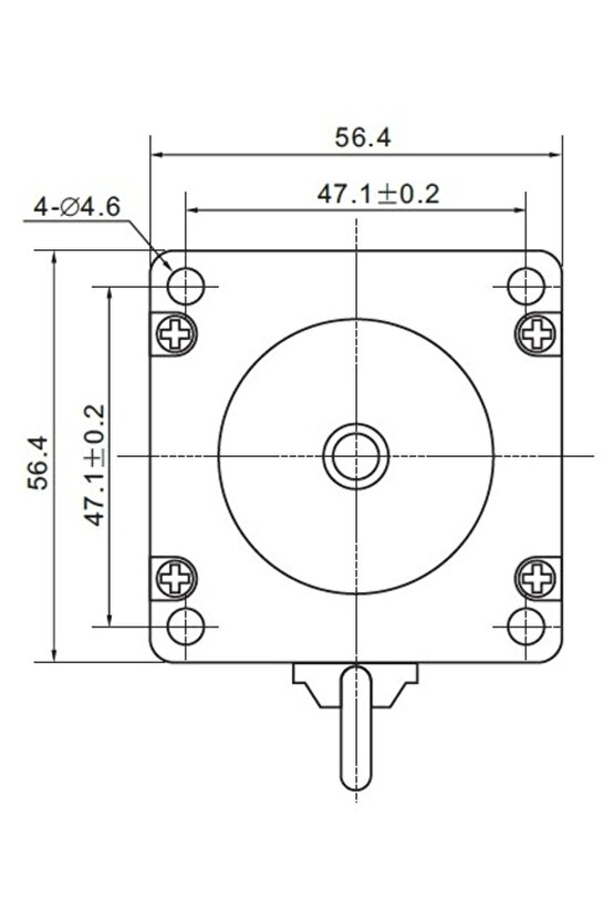 NEMA23 Çift Şaftlı Step Motor - 3.5N.m 4.0A 115mm