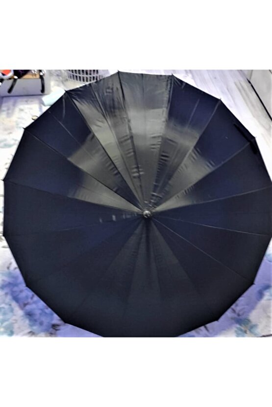 Bastonlu Ahşap Saplı Erkek Şemsiye