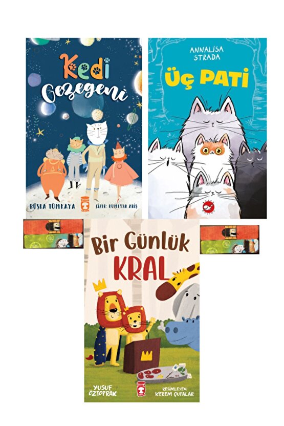 Bir Günlük Kral, Kedi Gezegeni, Üç Pati-3 kitap set