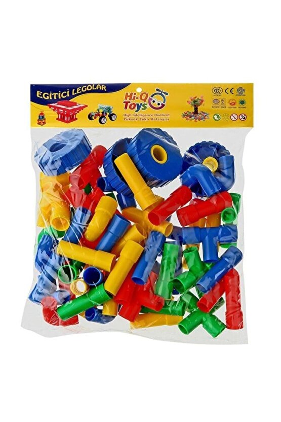 King Kids Tekerlekli Boru Lego 72 Parça