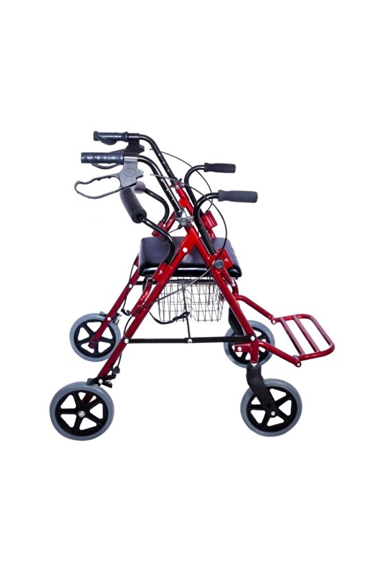 Ayak Pedallı Alüminyum Rolatör Yürüteç - Tekerlekli Sandalye Gibi Kullanma Imkanı