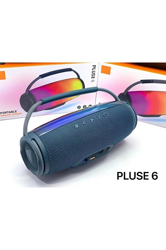 Pulse6 Bluetooth Hoparlör Tws Özellikli Led Işıklı Kablosuz Speaker Ses Bombası
