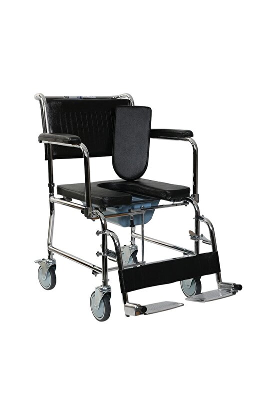 Alüminyum Katlanabilir Manuel Klozetli Banyo Sandalyesi Comfortable Wheelchair