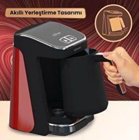 Goldmaster GM8380K Kıvam Geniş Hazne Kırmızı Türk Kahve Makinesi