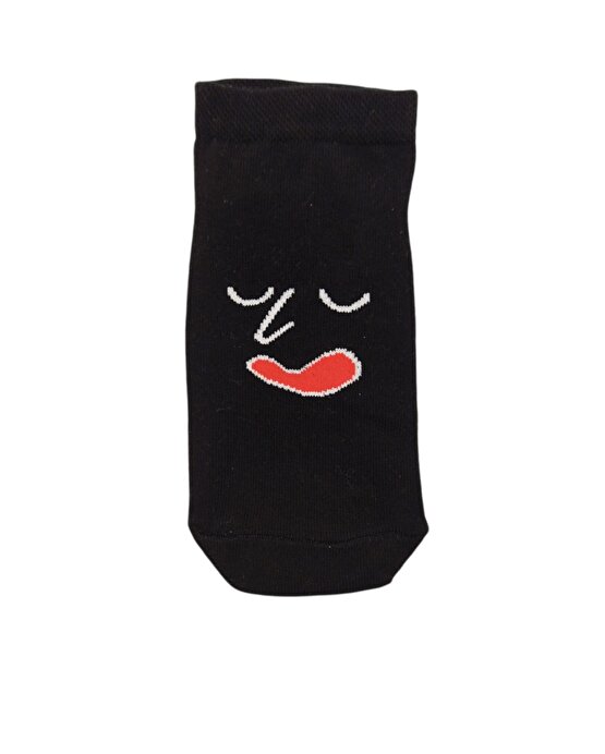 7li  Renkli Emoji Desenli Patik(Kısa) Çorap Seti