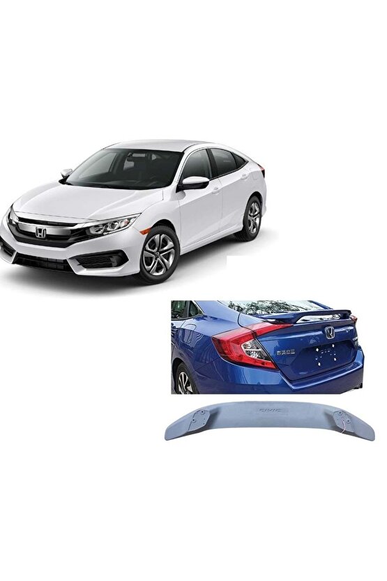 Honda Civic Fc5 Uyumlu Bagaj Üstü Spoiler Işıksız Model 2016