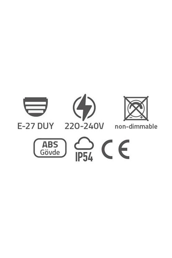 41 Cm E27 Duylu, 10 W. Beyaz Işık Ampul Dahil, Bahçe Duvar, Yürüyüş Yolu Armatürü, Set Üstü Aplik