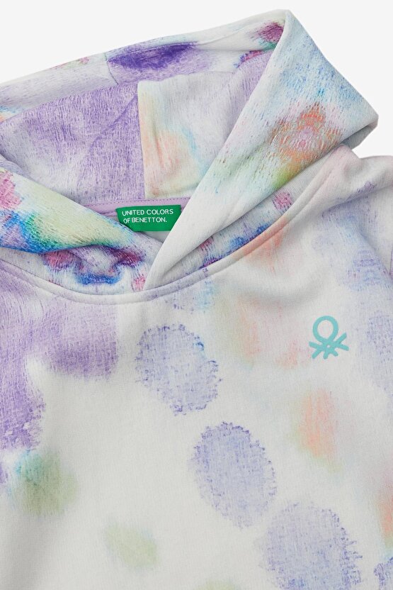 United Colors of Bennetton Kız Çocuk Kapüşonlu Sweatshirt