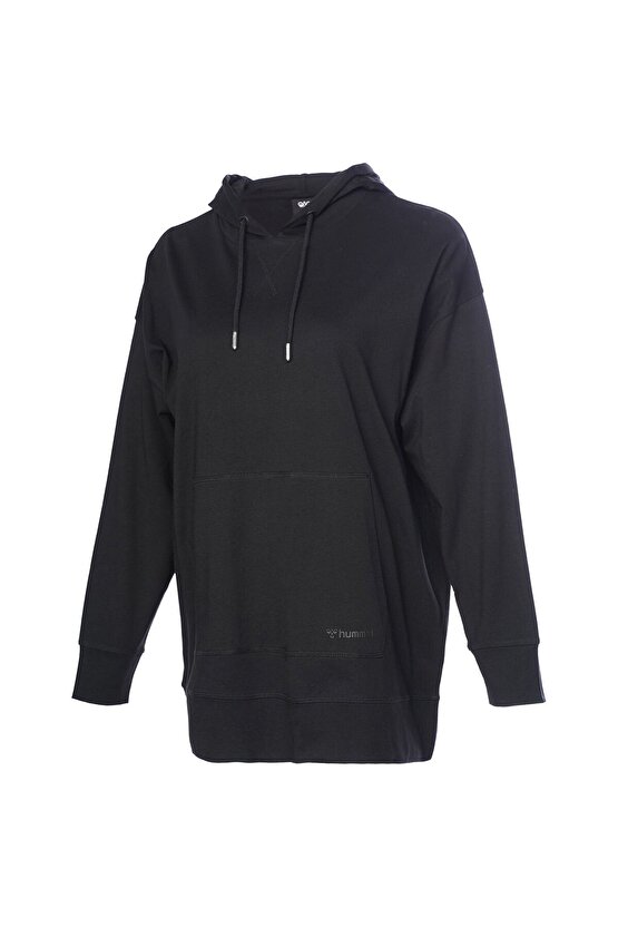 HMLVICKIE OVERSIZE HOODIE BLACK TEKSTIL Kadın Sweatshirt