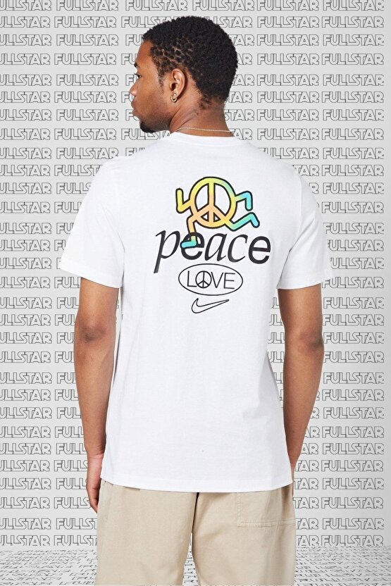 Sportswear Peace Love Short Sleeve Tee Beyaz Erkek Tişört