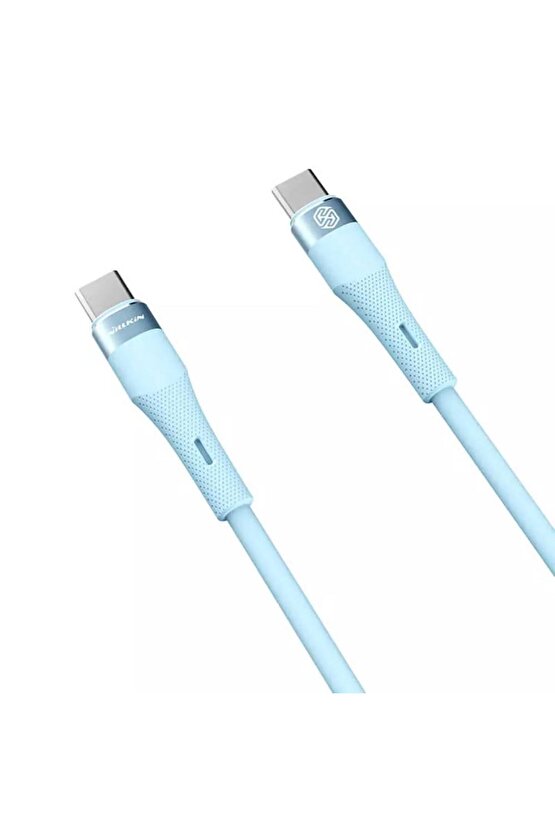 Typec Typec 27w Silikon Data Şarj Kablo 1.2m - Mavi