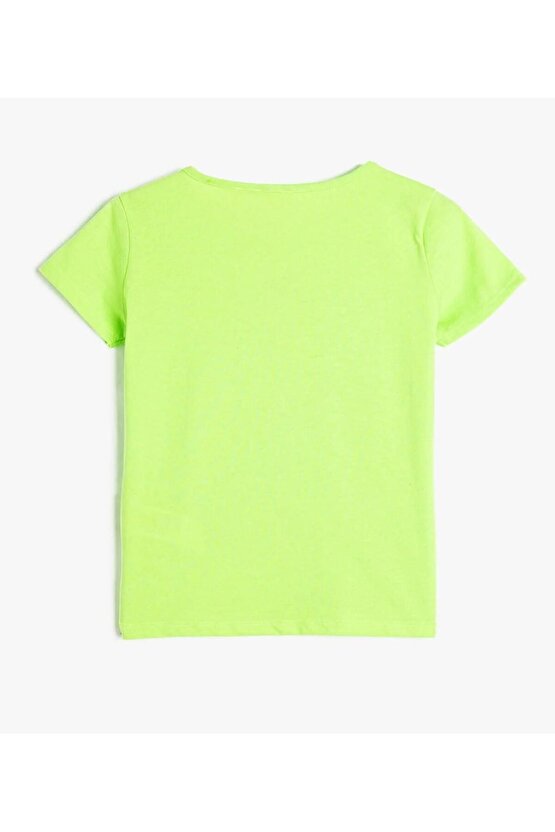 Unisex Neon Yeşil Friday Baskılı Bisiklet Yaka Oversize Tişört