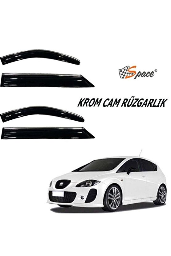 Seat Leon Krom Cam Rüzgarlığı 1.2mm 2004-2010 4lü  Caru451