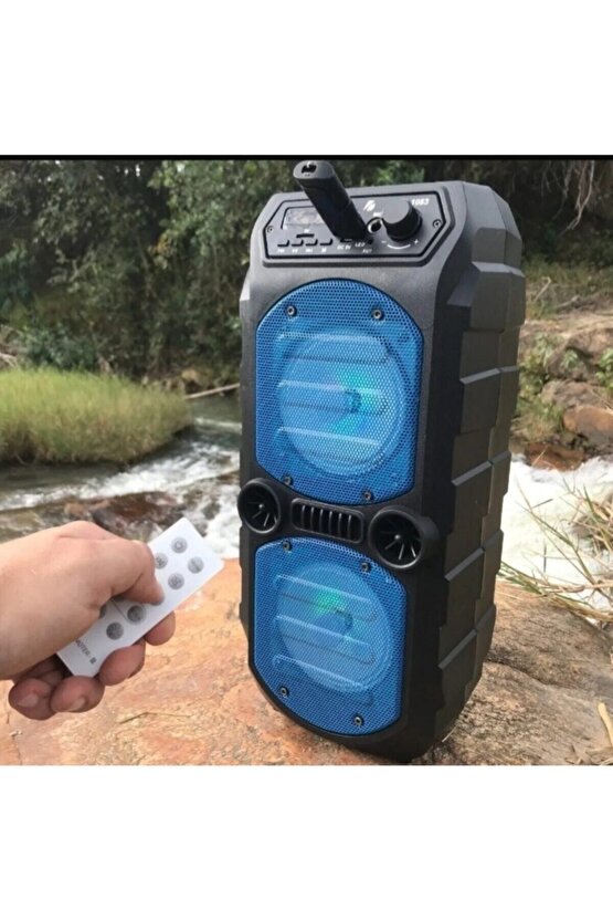 Outdoor Parti Hoparlörü Bluetooth Hoparlör 4 Inç × 2 Kablosuz Speaker Ses Bombası Radyo-usb-tf Giriş