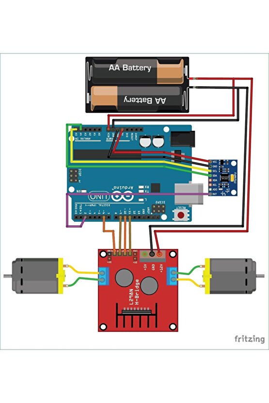 Ile Dengede Duran Robot Yapılmış (KURULU) Self Balancing Robot