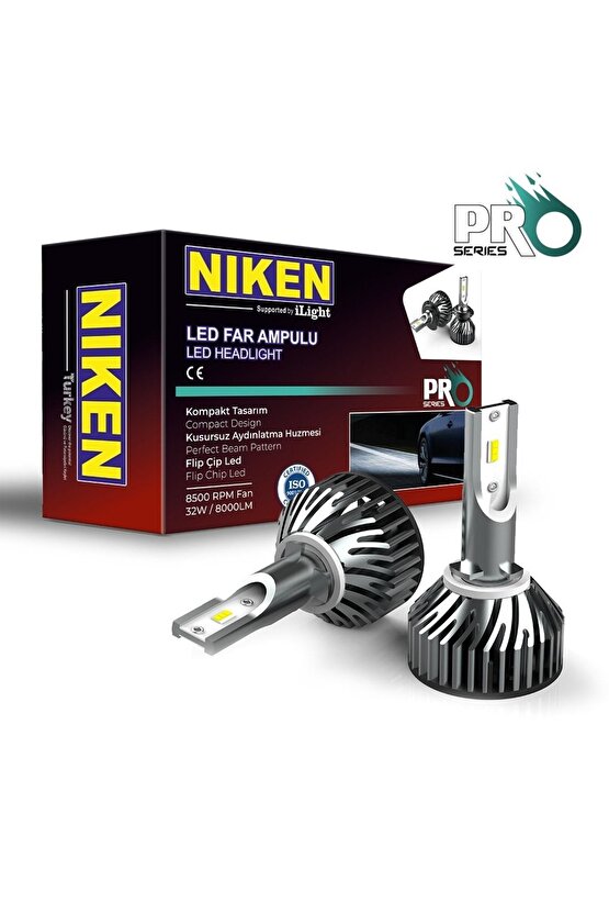 H27 Led Xenon Far Aydınlatma Seti Şimşek Etkili Pro 8000lm