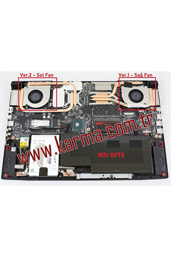 MSI MS-17F2 Notebook GPU Fanı Ver.2 (Sol) msi