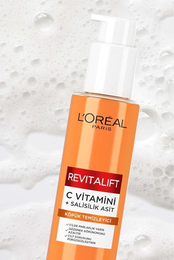 Revitalift Clinical [C vitamini + Salisilik Asit], Aydınlatıcı ve Gözenek Karşıtı Köpük Temizleyici