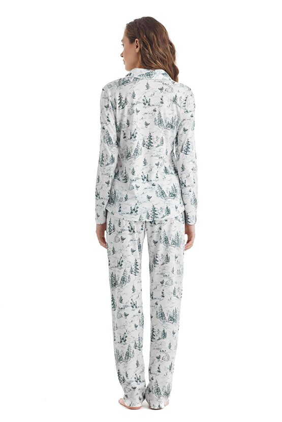 Kadın Uzun Kol Pijama Takımı 51235