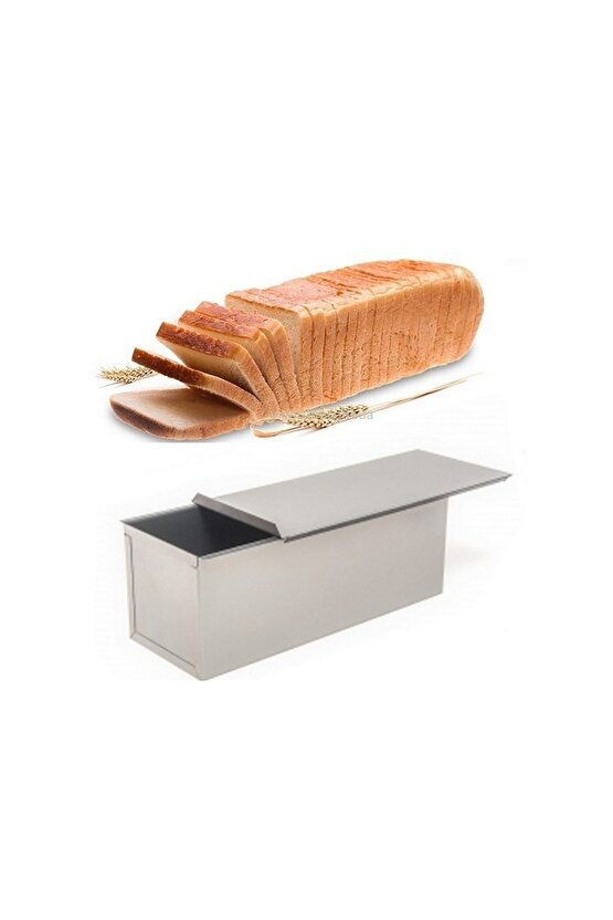 Narkalıp Baton Tost & Ekmek Kalıbı Kapaklı (10X10X25 CM) Paslanmaz Çelik