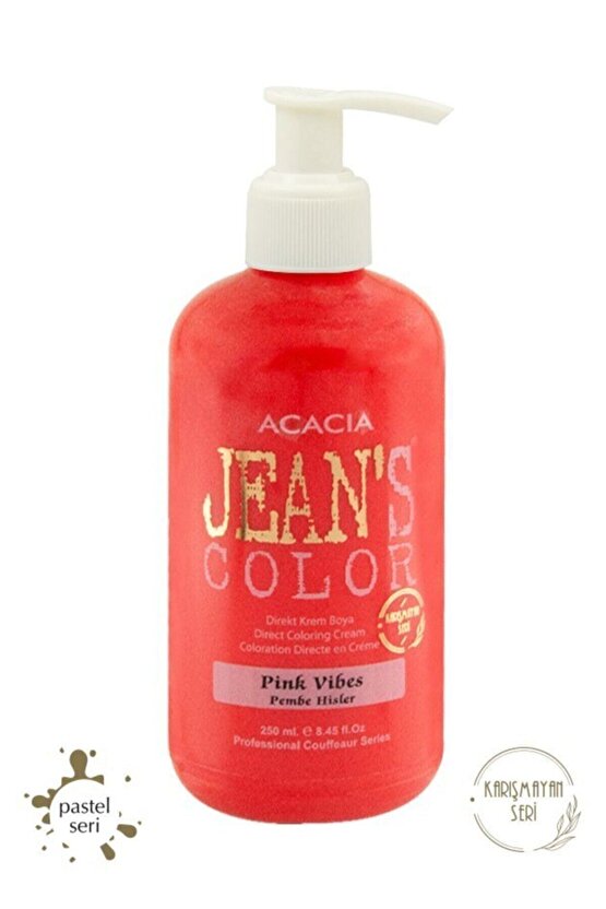 Jeans Color Pembe Hisler 250 Ml.pink Vibes Pastel Amonyaksız Balyaj Renkli Saç Boyası