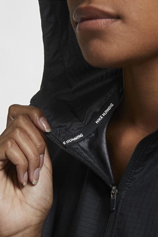 Windrunner Running Full Zip Jacket Reflective Kapüşonlu Kadın Ceket