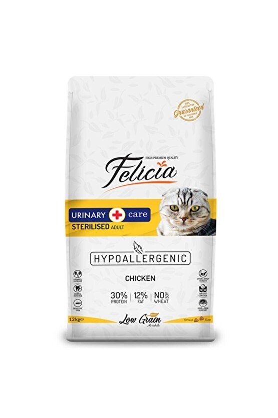 Düşük Tahıllı Tavuklu Kısır Kedi Maması 12 kg