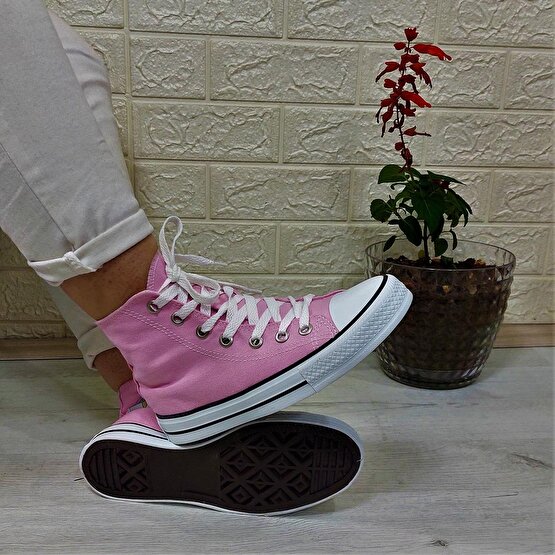 Fiyra 555 Pembe Uzun Unisex Sneaker Keten Spor Ayakkabı