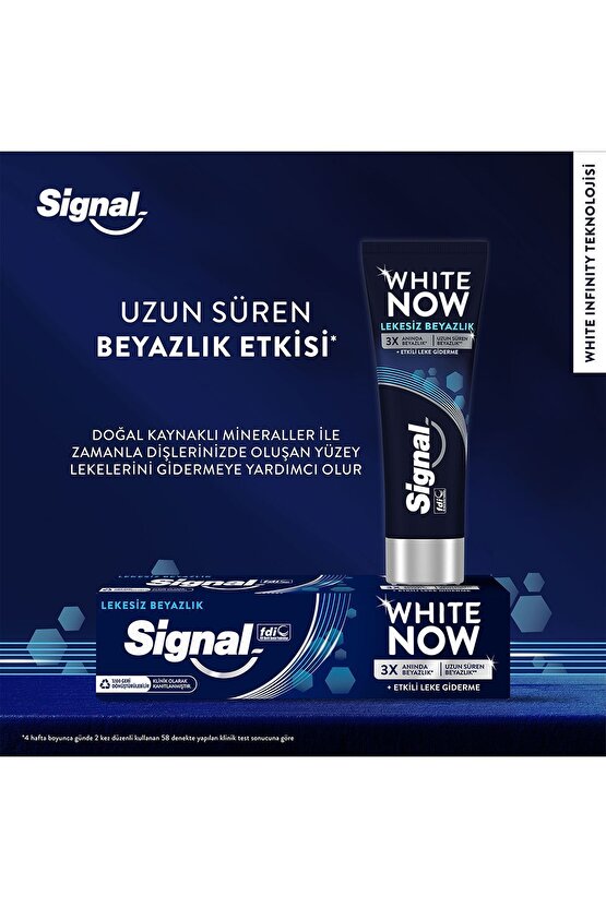 White Now Leke Karşıtı Kahve Ve Sigara Içenler Için Beyazlatıcı Diş Macunu 75ml X 4 