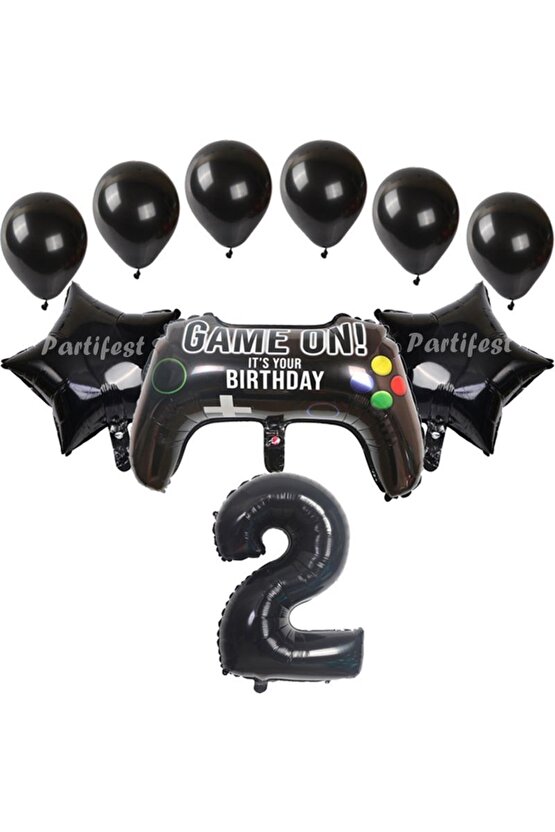 Gamer Oyuncu Oyun Konsolu Yaş Folyo Balon Seti Gamer Oyuncu Playstation Konsept Doğum Günü