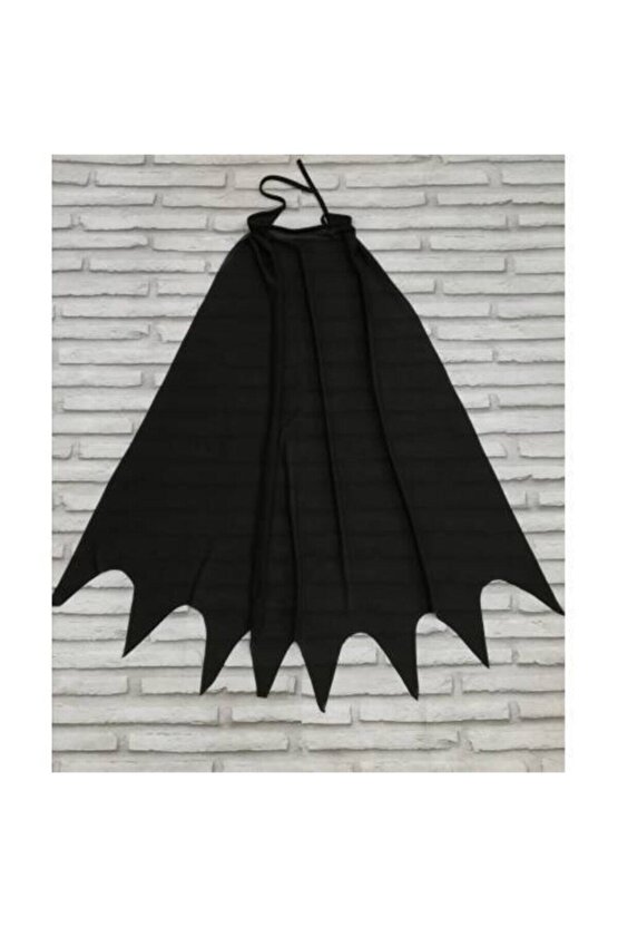 Unisex Çocuk Siyah Kara Şövalye Kostüm Pelerinli Batman Kostümü