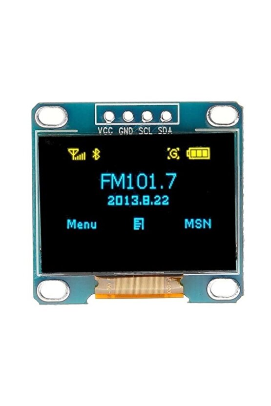 128x64 Oled Ekran Lcd 0.96 I2c Arduino Raspberry Pı Sarı Mavi