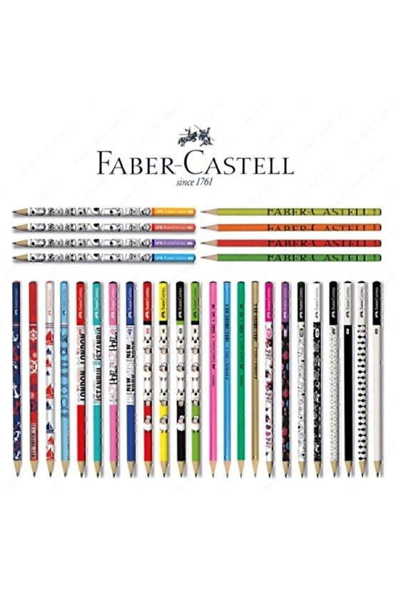 Kaliteli Karışık 12li Kurşun Kalem Faber Adel Bic Fatih Silka Altıs