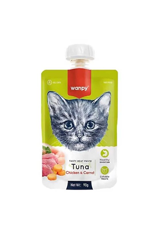 Taze Ton Balıklı Ve Tavuklu Vitaminli Kedi Et Ezmesi 90 gr X 2 Adet