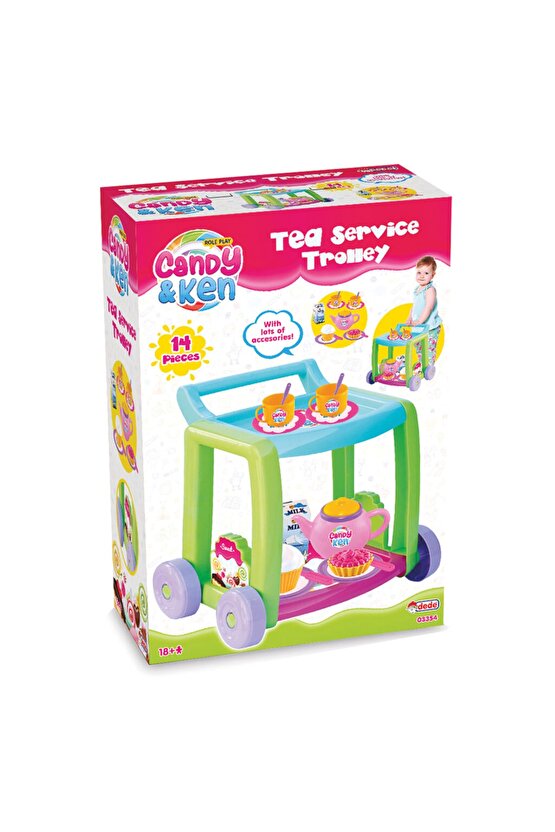 Candy & Ken Çay Servis Arabası - Mutfak Setleri - Ev Oyuncak Setleri