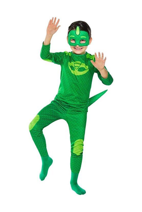 Greg Kertenkele Çocuk Kostümü -pijamaskeliler Kostümü -