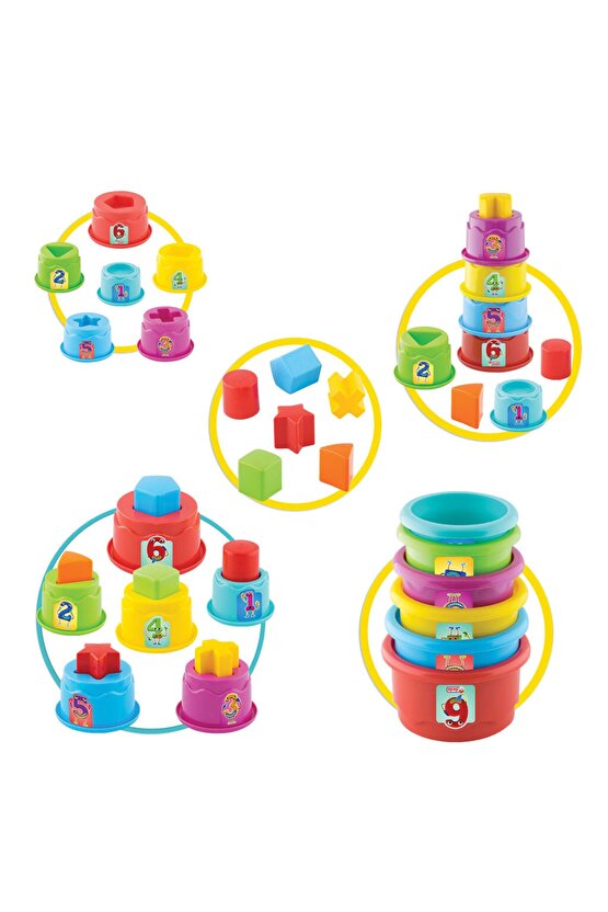 Neşeli Kuleler - Bebek Oyuncakları - Eğitici Oyuncaklar - Bebek Ürünleri