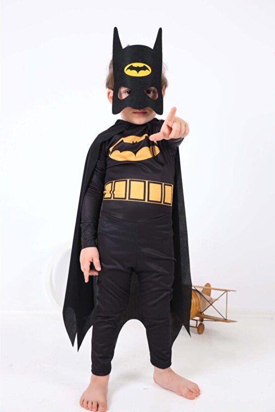 Erkek Çocuk Siyah Batman Kostüm