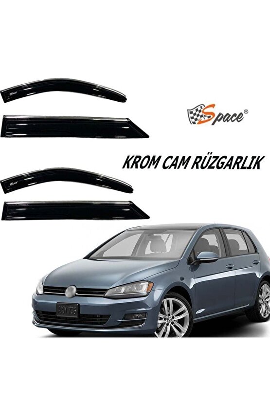 Volkswagen Golf 6 Krom Cam Rüzgarlığı 1.2mm 2009 4lü  Caru445