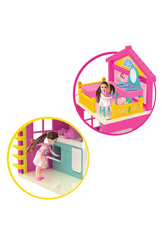 Lolanın 2 Katlı Evi - Ev Oyuncak - Lolanın 3 Katlı Ev Seti - Barbie Ev Seti